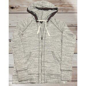 Eddie Bauer Full Zip Hoodie Sweatshirt Size XS Gray Athleisure Preppy Loungewear